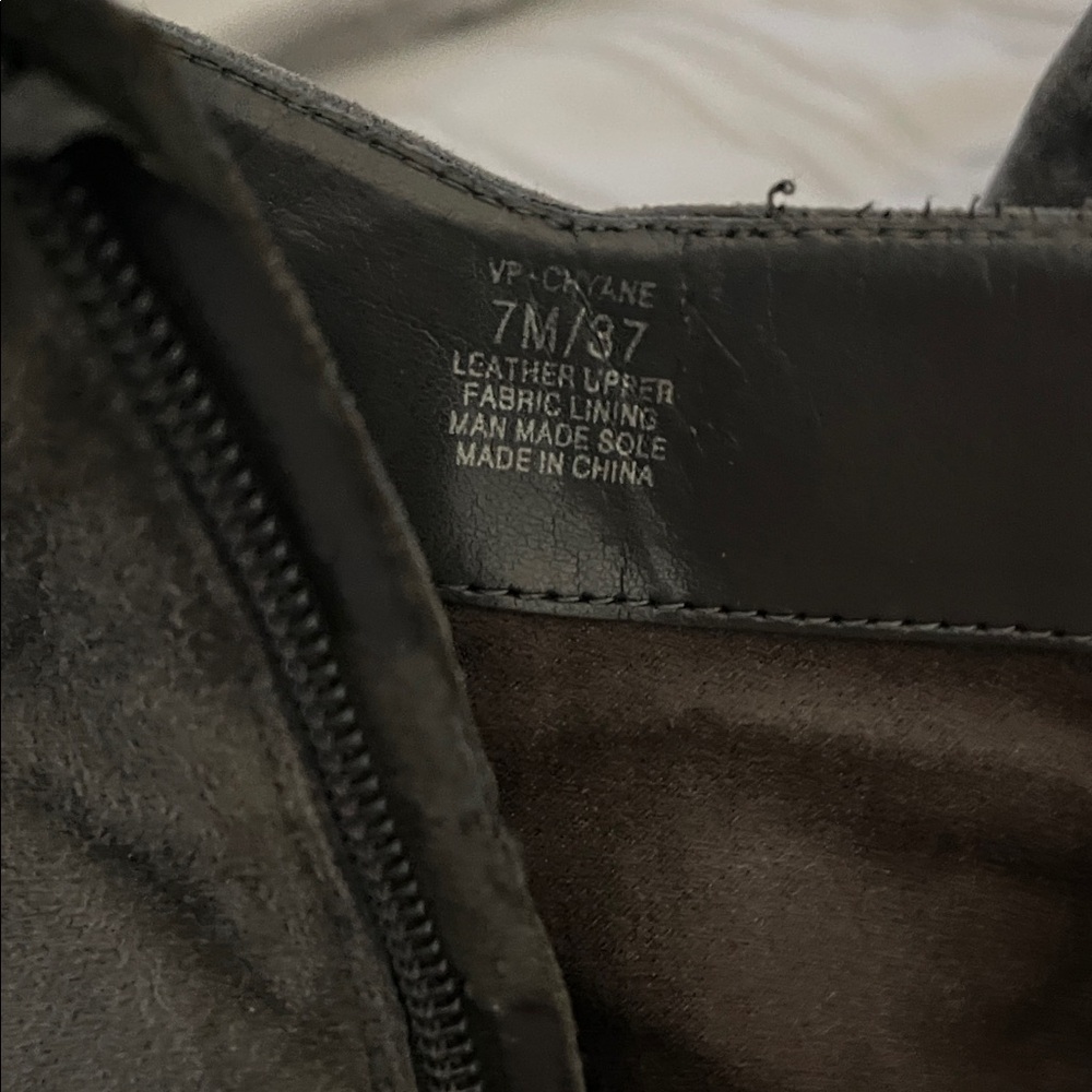 Vince Camino. Chic Gray Suede Heeled Boots - Picture 4 of 7